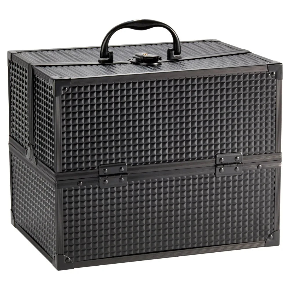 Makeup Train Case Cosmetics Organizer Matte Black
