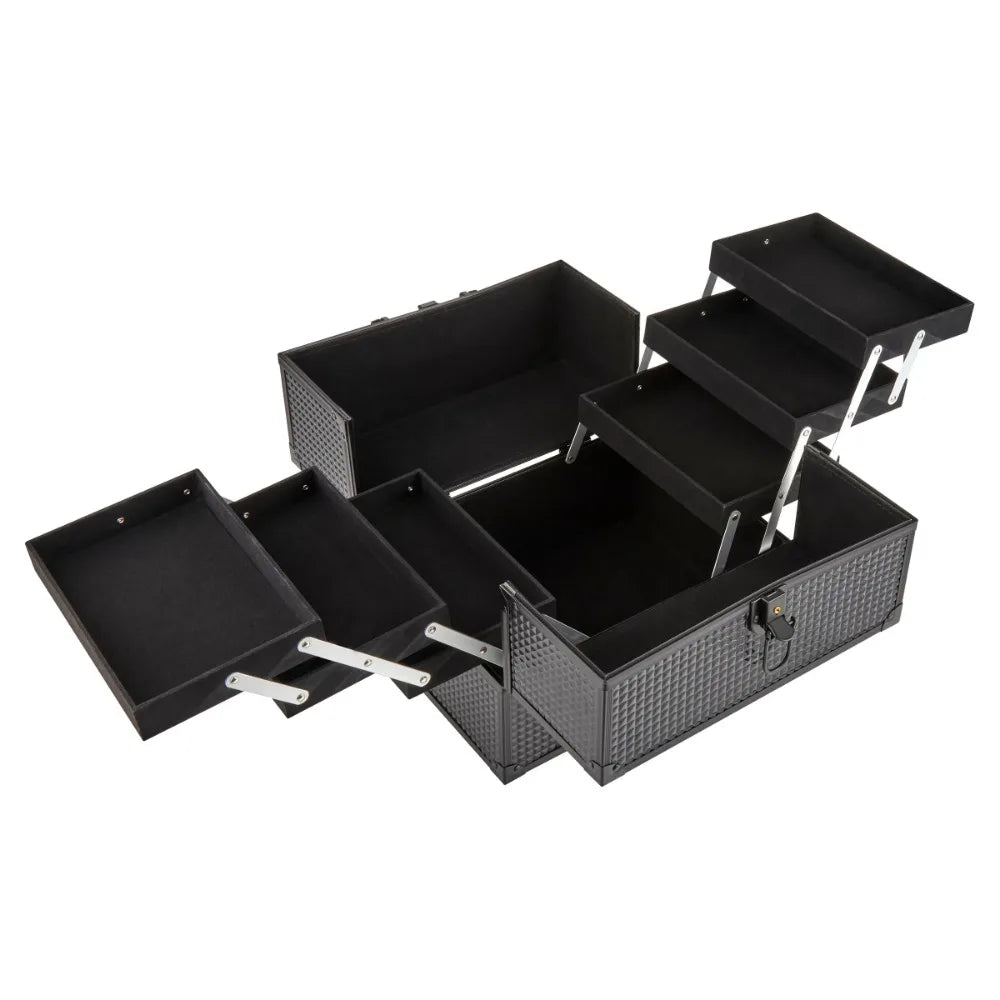 Makeup Train Case Cosmetics Organizer Matte Black