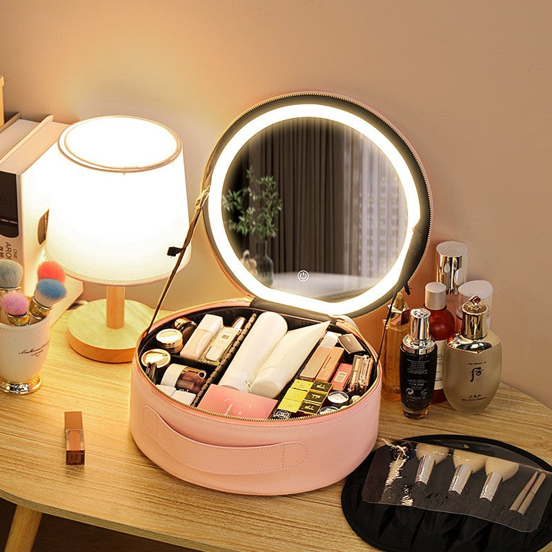 LUXE™ Round Nice LED Makeup Bag