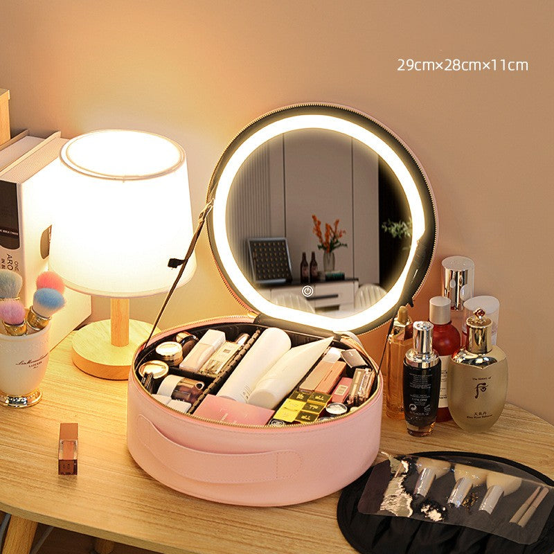 LUXE™ Round Nice LED Makeup Bag