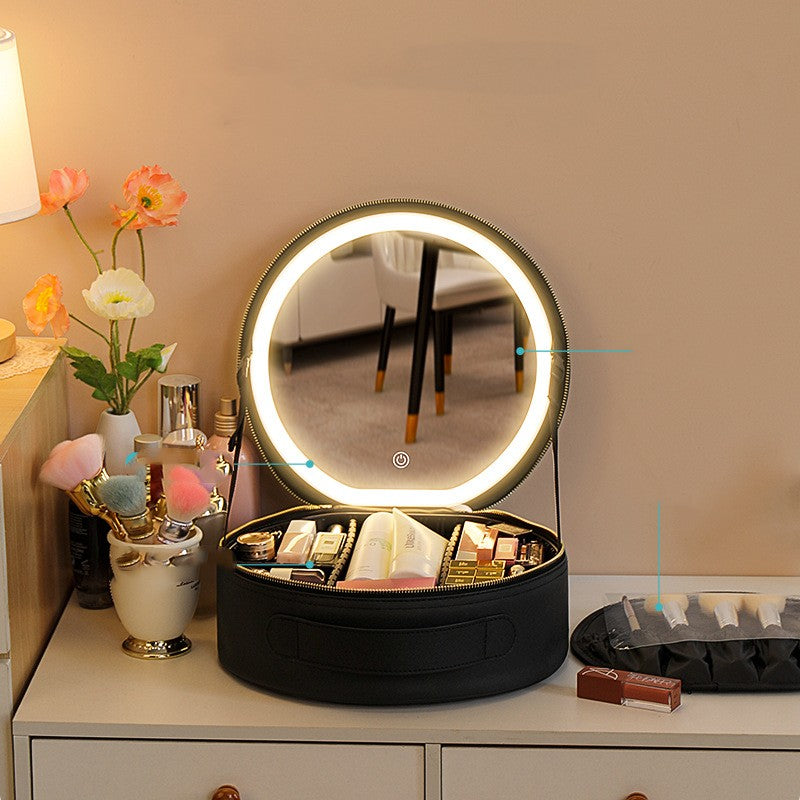 LUXE™ Round Nice LED Makeup Bag